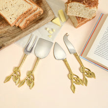 Load image into Gallery viewer, Patram Brass Cheese Knife Set  - NEW
