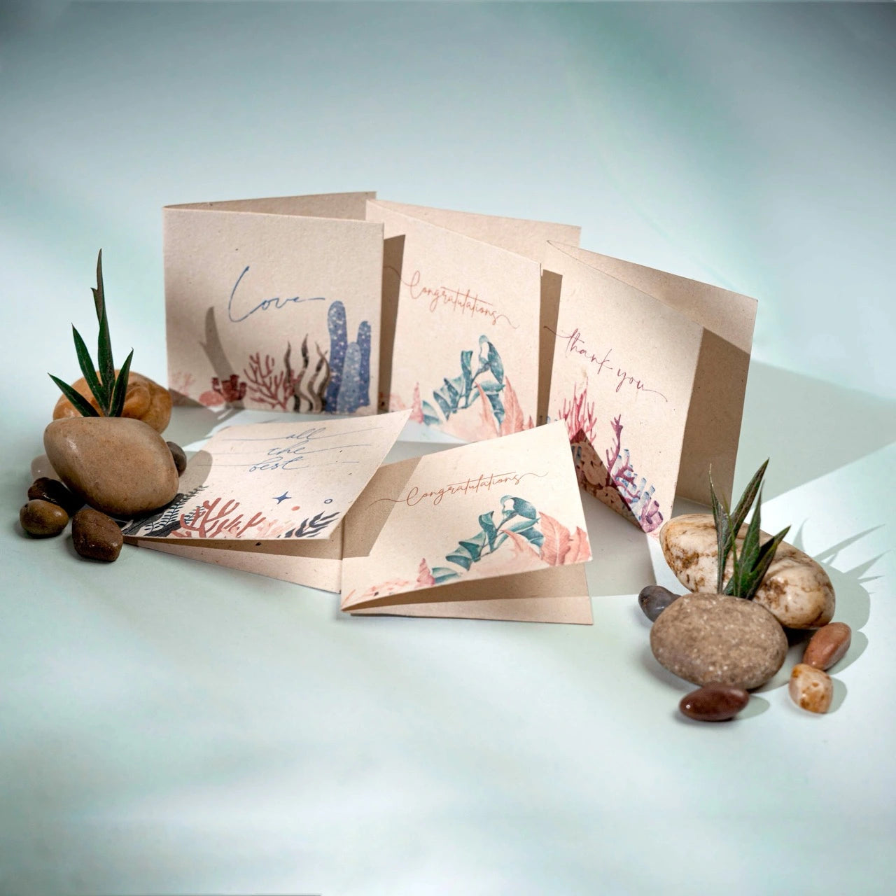 Samudra Hemp Paper Gift Cards | Set of 5 Cards and Envelopes