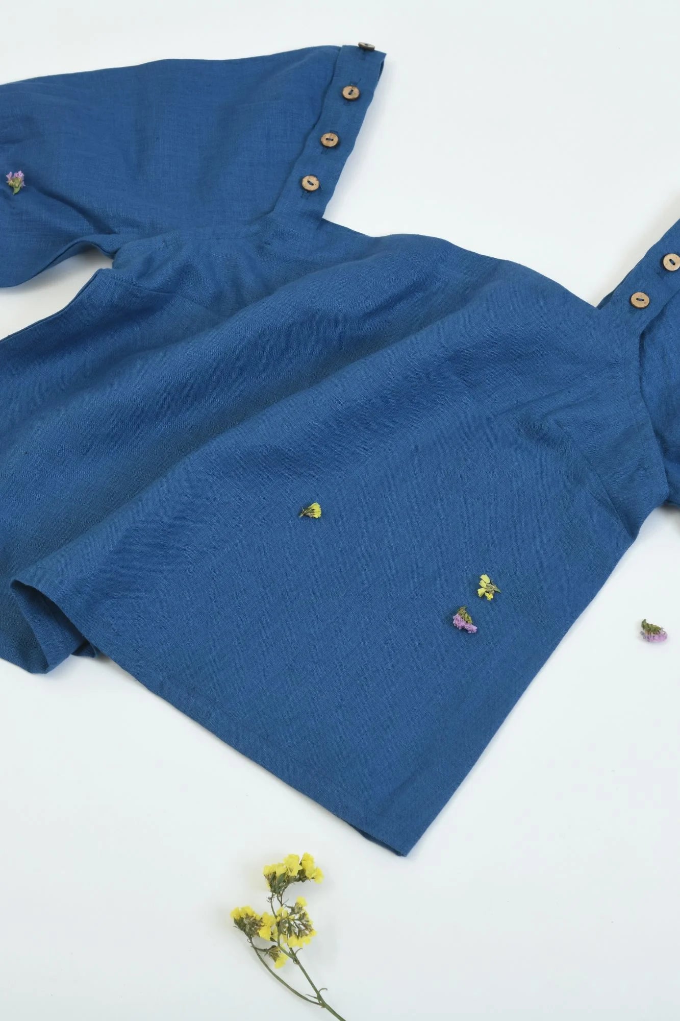 Blueberry Hemp Top with Detachable Sleeves | Multi Occassion