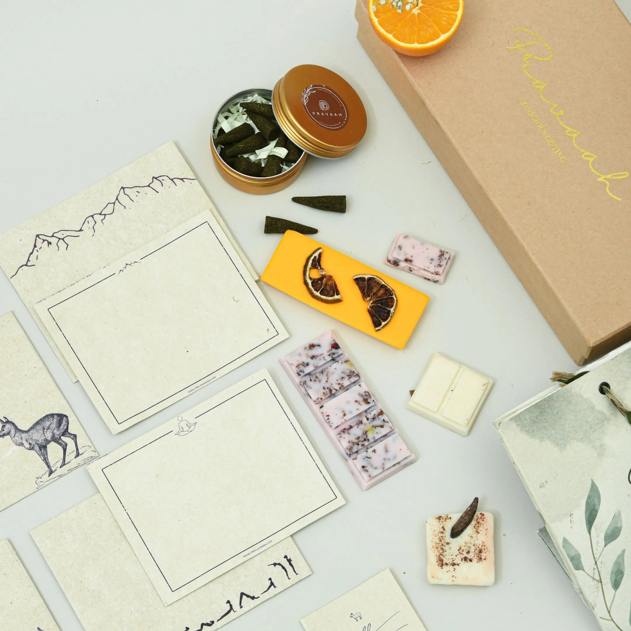 Thought Treasures Hamper | Hemp Stationery and Handmade goodies | Sustainable Gifting