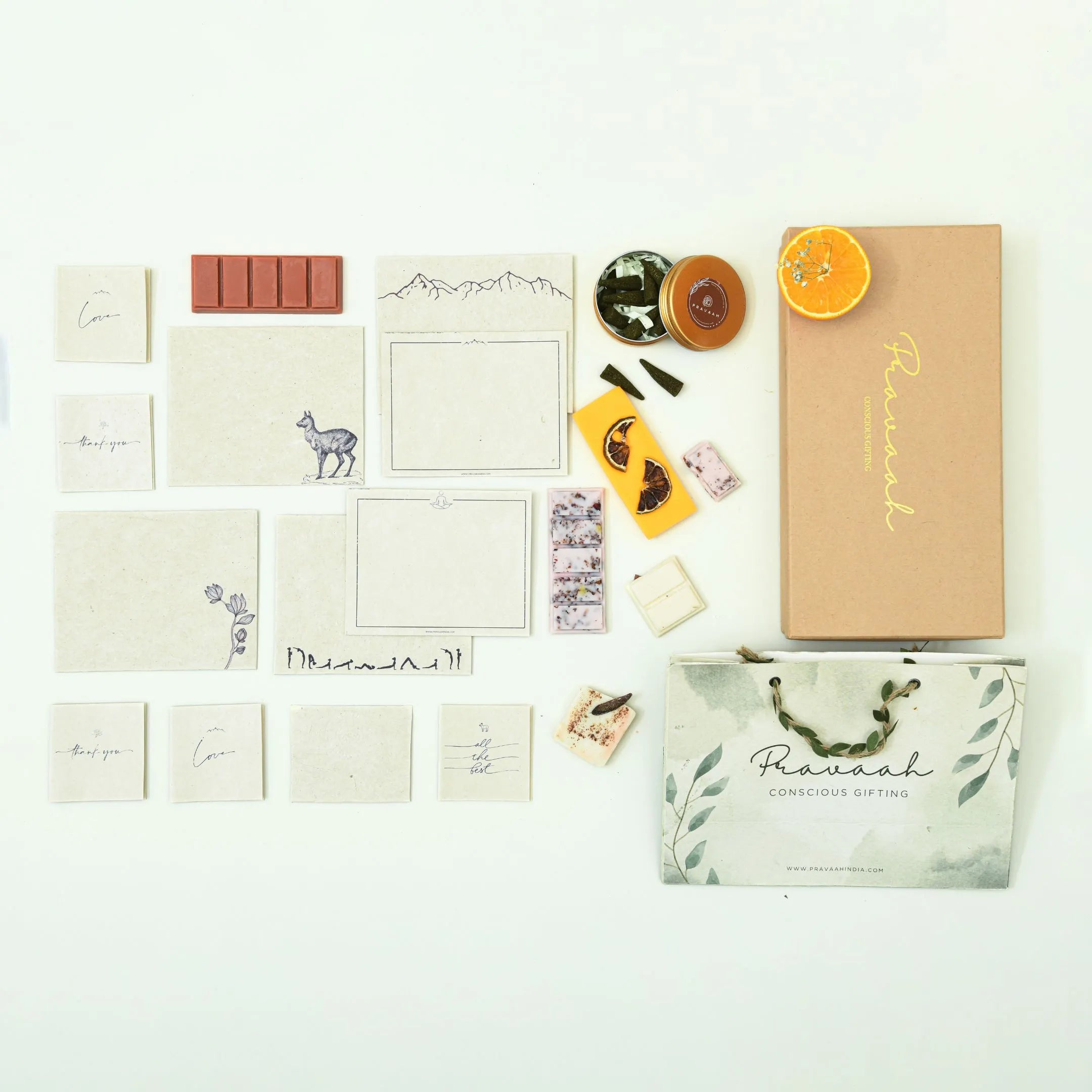 Thought Treasures Hamper | Hemp Stationery and Handmade goodies | Sustainable Gifting