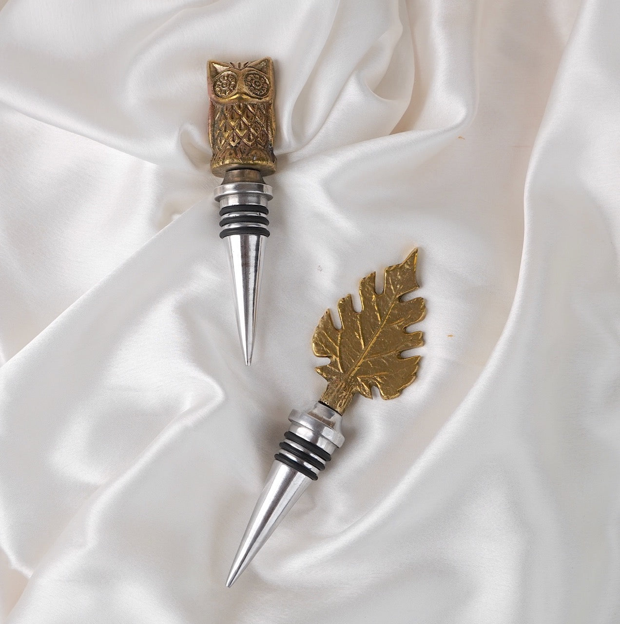 Patra Wine Stopper - made in Solid Brass